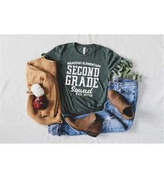 Second grade squad, first grade squad, any grade teacher team shirt , teacher squad shirt , personalized for teachers te