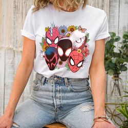 Floral Spider Man Across the Spider Verse Shirt, Spider-Verse Shirt, MCU Fans Gift, Avengers Spiderman Tshirt, Spider Gw