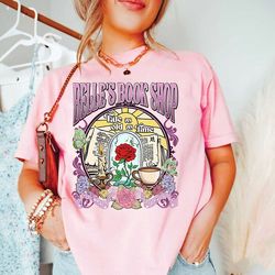 Belles Book Shop Shirt, Disneyland Princess Shirt, Belle Princess Tee, Book Candles Tea Flowers Shirt