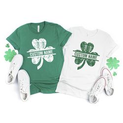 St Patrick's Day Shirt, Custom Shamrock Shirt, Personalized Lucky Shamrock Shirt, St Patrick's Day Shirt