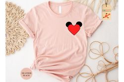 Mickey Ears Pocket Heart Disney Shirt, Valentines Disney Shirt, VDay Disney Shirt, Gift for Husband, Mickey Mouse Shirt,