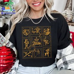 Legend of Zelda Stamps Art Shirt, Link To The Past Shirt, LOZ Shirt, Hyrule Korok, Tri Force Sweatshirt, Breath of the W
