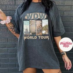 Vintage Walt Disney World Tour Shirt, WDW Disneyland Castle Family Vacation 2024, Disney Epcot Shirt, Animal Kingdom Shi