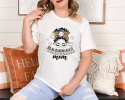 baseball mom with ribbon shirt, sports mom tee, baseball mom shirt, mothers day gift, baseball shirt for women, mom outf