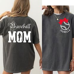 custom baseball mom shirt, baseball mom tshirt, baseball name shirt, baseball lover crewneck shirt, baseball mom gift -