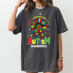 Autism Awareness Shirt, Respect Understand Love Autism Shirt, Autism Shirt Women, Asperger Syndrome Crewneck Shirt - DRE