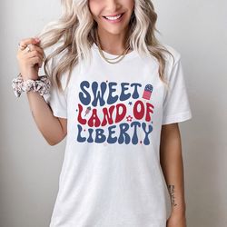 Sweet Land Of Liberty Shirt Freedom Shirt 4th of July Shirt America Red Blue Shirt Patriotic Ice Cream Shirt Liberty Tee