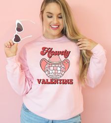 Howdy Valentine Sweatshirt Disco Ball Sweatshirt Valentine's Day Sweatshirt Cowgirl Valentine Shirt Cute Valentine Tee V