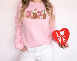 XOXO Coffee Sweatshirt Valentine's Coffee Sweatshirt Funny Valentine Shirt Coffee Lover Shirt Cute Coffee Shirt Gift For