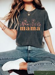 Floral Mama Shirt, Wildflower Mama T-Shirt, Groovy Mama Crewneck, Mother's Day Shirt, Gift For Mom, Retro Comfort Flower
