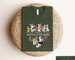 Disney Life is Better With Dogs Shirt, Magical Kingdom Dogs Sweatshirt, Dog Lover Gift, Cute Dog Squad Crewneck, Disneyl