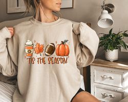Tis The Season Fall Sweatshirt, Tis The Season Sweatshirt, Football Shirt, Fall Football Sweatshirt, Halloween Sweatshir