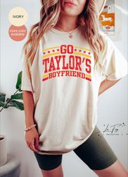 go taylor's boyfriend shirt, game day football shirts, travis kelce t-shirt, funny football tee, football fan gift