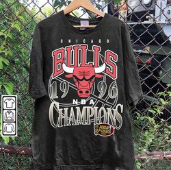 vintage 90s graphic style chicago bulls t-shirt bulls nba champions vintage tee retro basketball tee for man and woman u