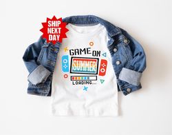 Game On Summer Loading Shirt, Last Day Of School Shirt, Boys Summer Vacation Shirt, Summer Shirt, Summer Video Game Shir