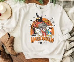 Huey Dewey Louie Duck Witch Hazel Trick Or Treat Shirt | Duck Tales Disney Halloween T-shirt | Mickey'S Not So Scary Hal