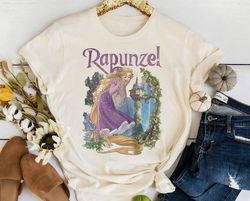 Retro Disney Rapunzel Tangled Shirt | Floral Rapunzel Princess TShirt | Disney Tangled Lanterns Tee | Disneyland Family,