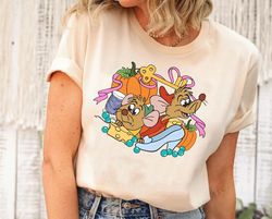 Retro Cute Jaq And Gus Mouse Shirt | Funny Cinderella Disney T-shirt | Magic Kingdom Tee Disney Outfits | Walt Disney Wo