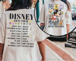 Retro Disney Eras Tour 2-Sided Sweatshirt | Mickey And Friends T-shirt | Disney Family Matching Tee | Disneyland Trip Sh