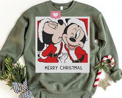 Funny Mickey And Minnie Polaroid Sweatshirt | Mickey'S Very Merry Christmas T-shirt | Vintage Disney Xmas Tee | Disneyla