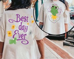 Retro 2-Sided Pascal Sundrop Flower Lanterns Shirt | Retro Disney Tangled T-Shirt | Funny Disney Matching Tee | Disneyla