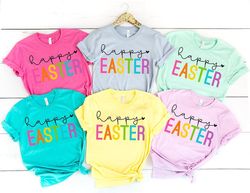 happy easter shirt - matching easter shirts - cute easter tee - colorful easter shirts for women - easter gift for her