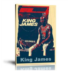 King James, Los Angeles Lakers, NBA Sports Prints, POP Art Prints, Wall Art, Home Decor Art, Sports Player Prints, Moder