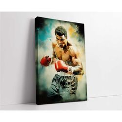 muhammad ali poster, boxing poster print - boxing canvas wall art