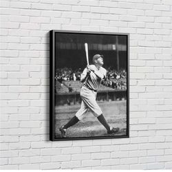 Babe Ruth Poster New York Yankees Canvas Unique Design Wall Art Print Hand Made Ready to Hang Custom Design