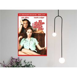 10 things i hate about you movie poster 2023 film - canvas prints poster gift -  room decor wall art