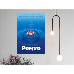 Ponyo on the Cliff by the Sea Movie Poster 2023 Film - Canvas prints Poster Gift -  Room Decor Wall Art