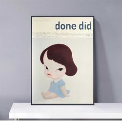 Pop Art,'Done, Did',  Poster PVC package waterproof Canvas Wall Art Gift Home Poster, halloween gift