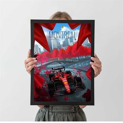 2023 Montreal Canadian Grand Prix Racing Poster, autumn home decor, A4 A3 A2 A1, Wall Decor, Christmas gift