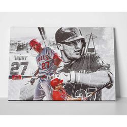 Mike Trout Wall Art Poster or Canvas