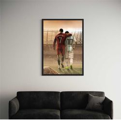 Ronaldo 7 & Messi 10: Canvas Wall Art/Poster Print  Perfect Art Gift for Football Enthusiasts