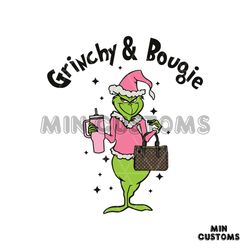 Retro Pink Grinchy And Bougie SVG