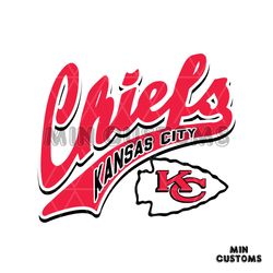 Vintage Kansas City Chiefs Logo Football Svg