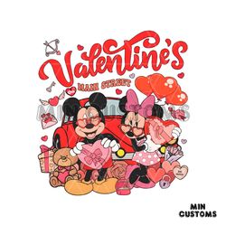 Valentine on Main Street Mickey Minnie PNG