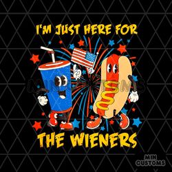 Hot Dog Im Just Here For The Wieners 4th Of July PNG File