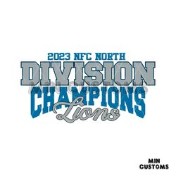 2023 NFC North Division Champions Lions SVG
