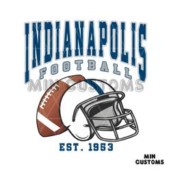 Vintage Indianapolis Football Est 1953 PNG