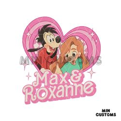 Max and Roxanne Pink Doll Heart PNG