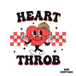 Retro Heart Throb Checkered SVG