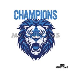 Vintage Detroit Football Lions Champions SVG