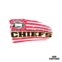 Retro Chiefs Football US Flag SVG