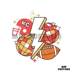 Kansas City Football Lightning Bolt SVG