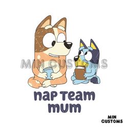 Retro Bluey Nap Team Mum SVG