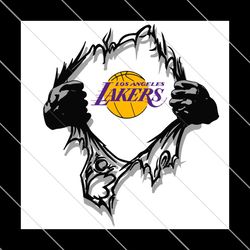 Los Angeles Lakers In Heart, Sport Svg, Los Angeles Lakers, NBA Champions, NBA 2020 SVG File