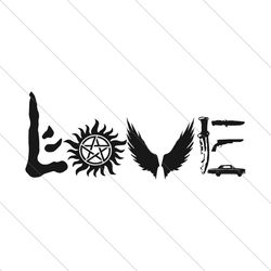 Love Inspired By Supernatural Svg, Trending Svg, Supernatural Svg, Supernatural Wings, Supernatural Symbol, Hunting Thin
