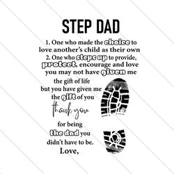 Step Dad Thank You For Being The Dad You Didnt Have To Be Svg, Fathers Day Svg, Happy Fathers Day, Step Dad Svg